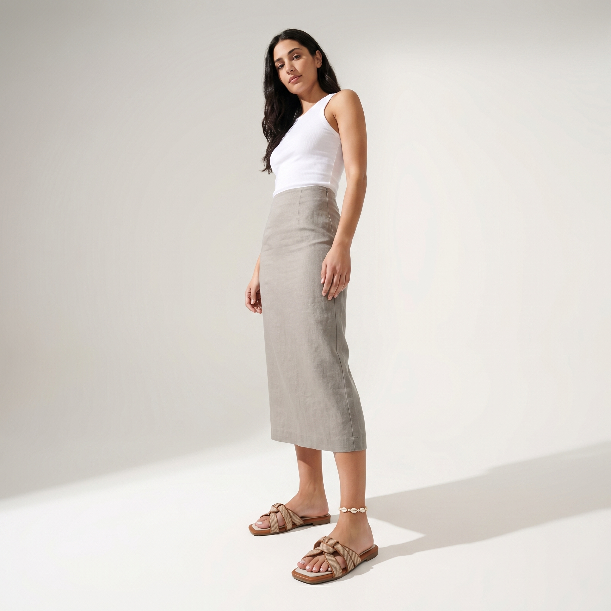 Woven Square Toe Flat Sandals for Women Cute Summer Beach Sl
