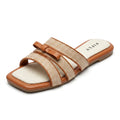 Women's Woven Slide Sandals Comfortable Flat Summer Shoes wi