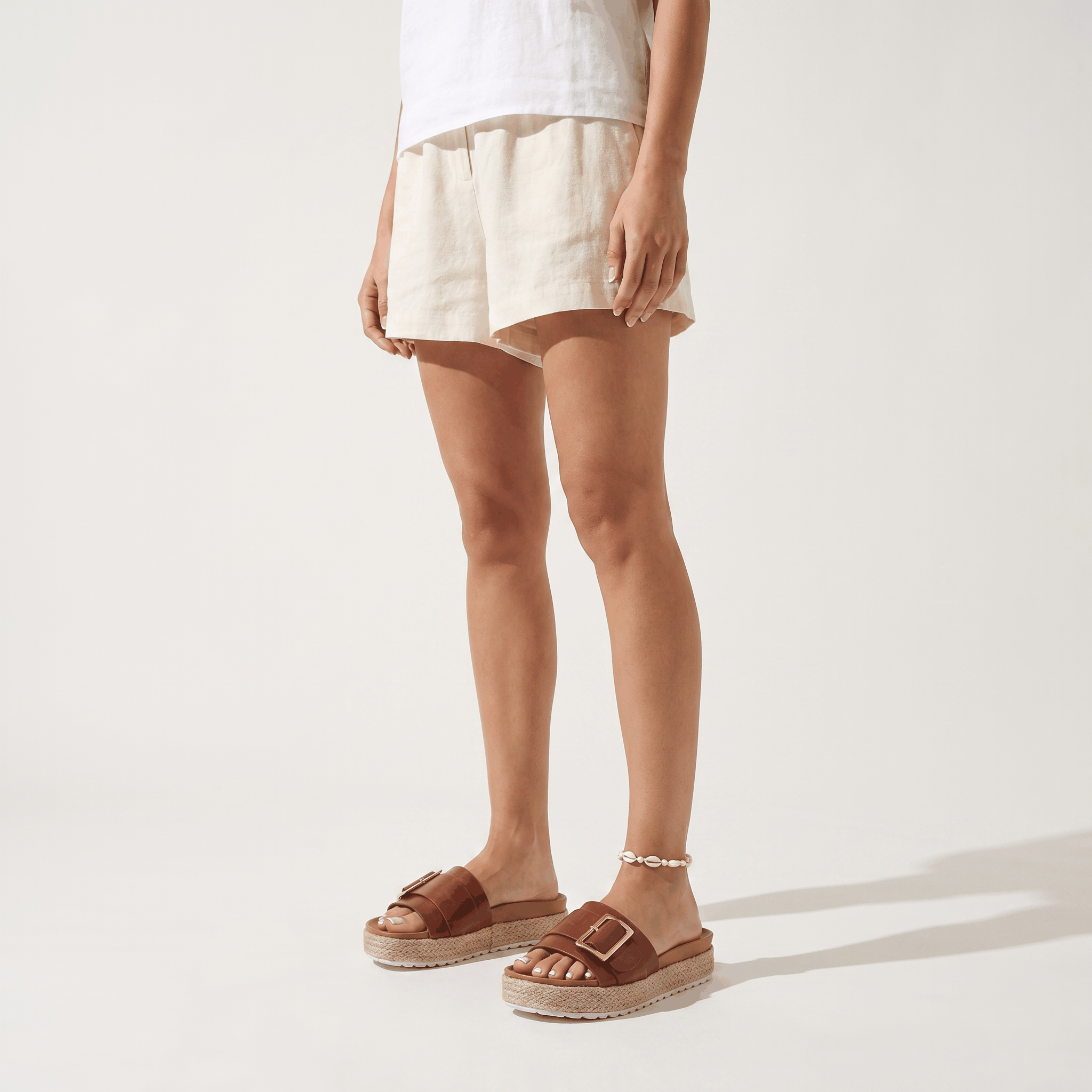 Platform Slide Sandals Comfortable Women's Espadrille Slip O
