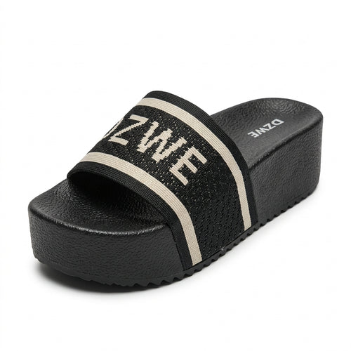 Chunky Platform Slide Sandals For Women Comfortable Slip On 