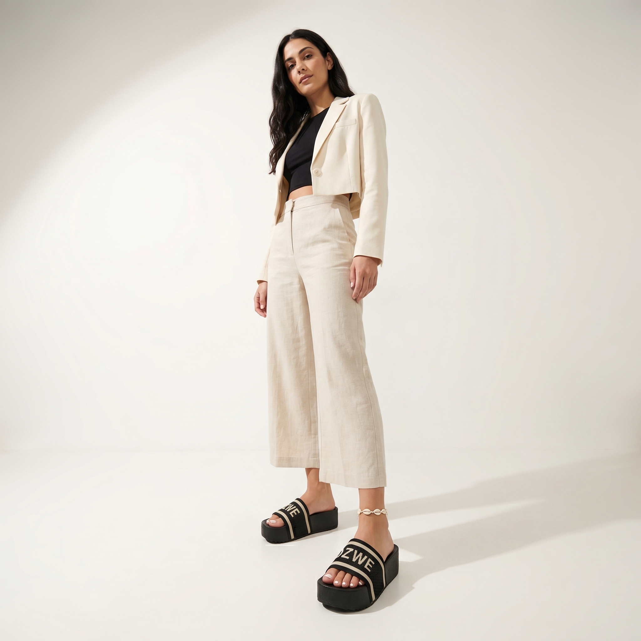Chunky Platform Slide Sandals For Women Comfortable Slip On 