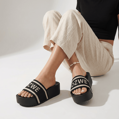 Chunky Platform Slide Sandals For Women Comfortable Slip On 